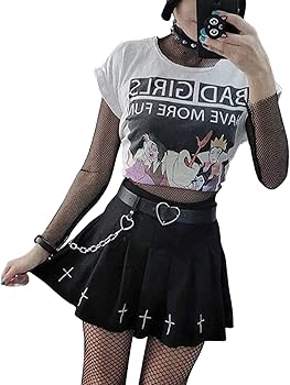 Amazon.com: Women Lace Patchwork Pleated Mini Skirt Ruffle